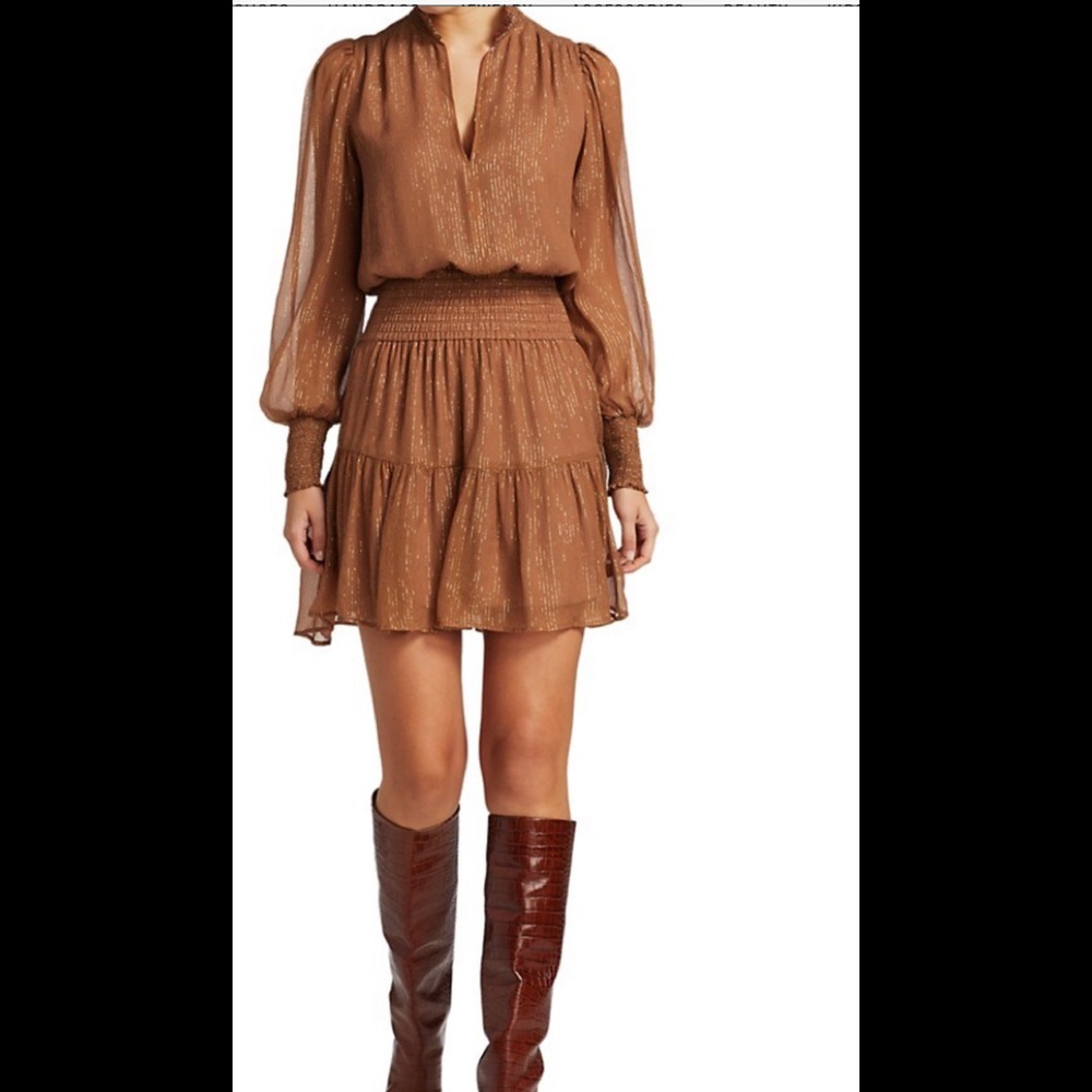 A.L.C. Silvie Smocked Mini Dress 12